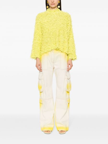 Sweter asymetryczny Msgm żółty