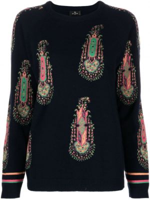 Vlněný svetr s paisley potiskem Etro