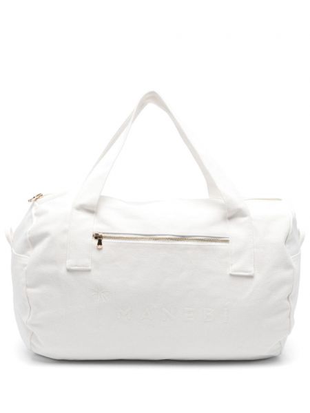 Чанта бродирани Manebì бяло