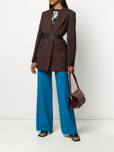 Pantalones de cintura alta bootcut Dvf Diane Von Furstenberg azul