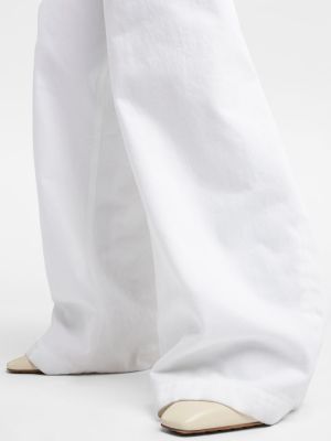 Laia lõikega kõrge vöökohaga teksapüksid Bottega Veneta valge
