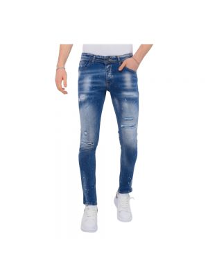 Slim fit zerrissene skinny jeans Local Fanatic blau