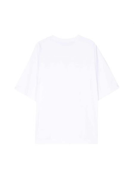 Camiseta de algodón de cuello redondo Dries Van Noten blanco