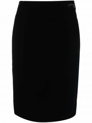 Μεταξωτή φούστα Saint Laurent μαύρο