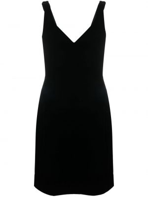 Sukienka koktajlowa bez rękawów z dekoltem w serek Emporio Armani czarna