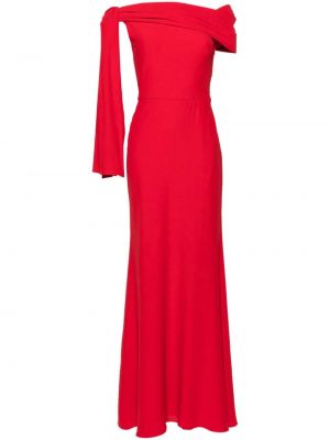 Βραδινό φόρεμα ντραπέ Alexander Mcqueen κόκκινο