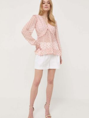 Bluza s printom Twinset ružičasta