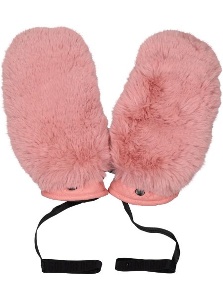 Guantes de pelo de cuero Goldbergh rosa