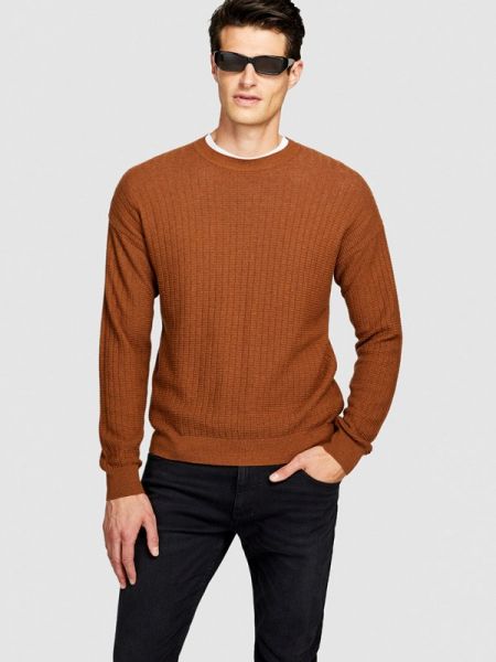 Коричневый свитер Sisley