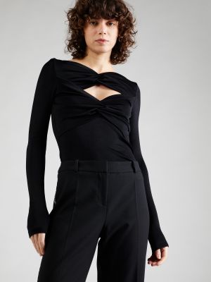 Tričko s dlhými rukávmi Karl Lagerfeld čierna