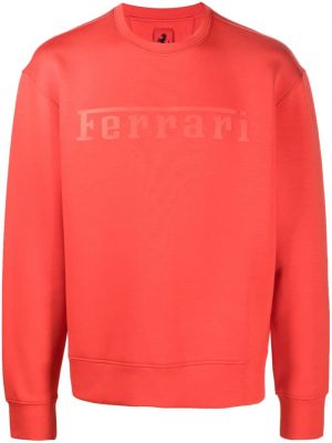 Bluza z nadrukiem z okrągłym dekoltem Ferrari czerwona
