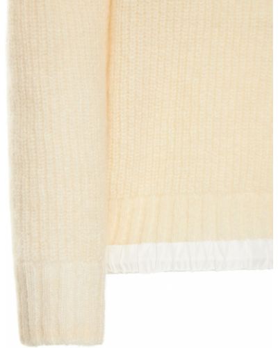 Moherowy pulower Sacai biały