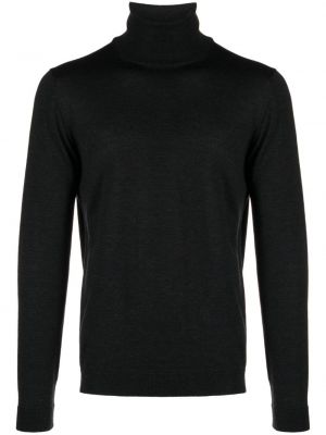 Vlnený sveter z merina Roberto Collina sivá