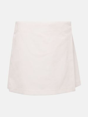 Mini falda de algodón Chloé blanco