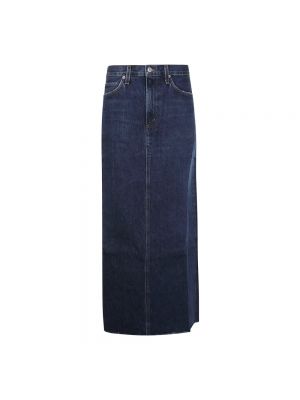 Spódnica jeansowa Agolde niebieska