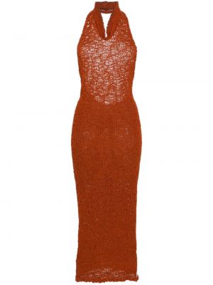 Dlouhé šaty Alexandre Vauthier oranžové