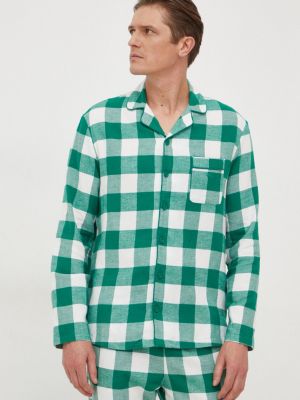 Piżama bawełniana United Colors Of Benetton zielona