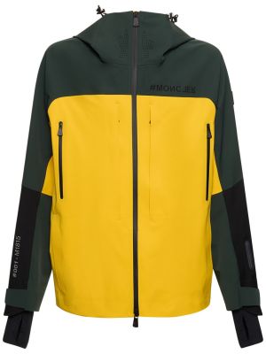 Nylonowa kurtka narciarska Moncler Grenoble żółta