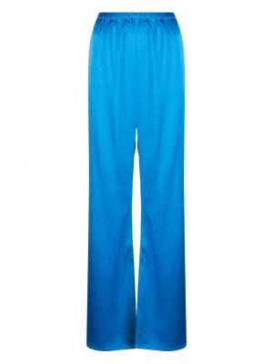 Satynowa piżama relaxed fit Maison Essentiele niebieska