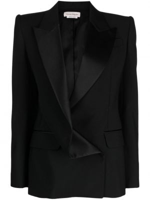 Dobbeltradet blazer Alexander Mcqueen sort