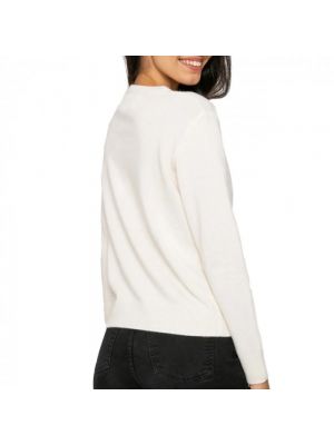 Sweter z okrągłym dekoltem Mc2 Saint Barth biały