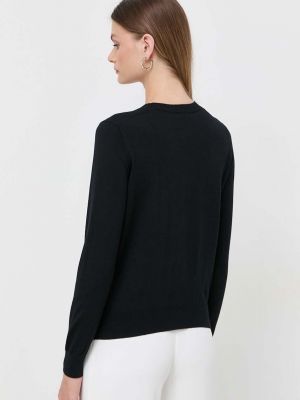 Gyapjú pulóver Elisabetta Franchi fekete