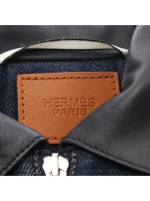 Kurtka skórzana Hermès Vintage fioletowa