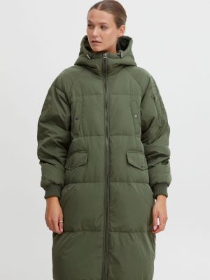 Зимнее пальто Ichi зеленое