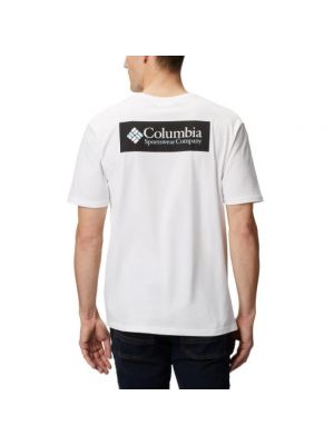 Koszulka bawełniana Columbia biała