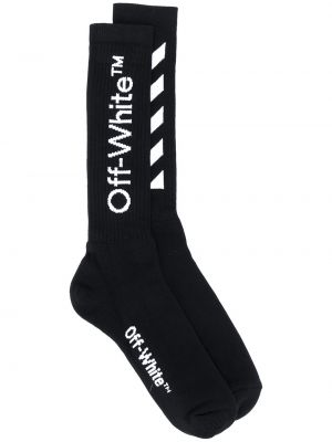 Off-White calcetines con rayas diagonales - Negro Off-white