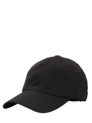 Nylonowa czapka z daszkiem Moncler czarna