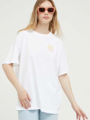 Bavlněné tričko Converse bílé