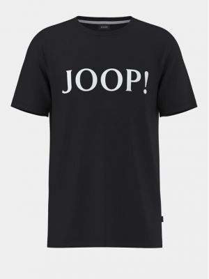 Koszulka bawełniana z nadrukiem Joop! czarna