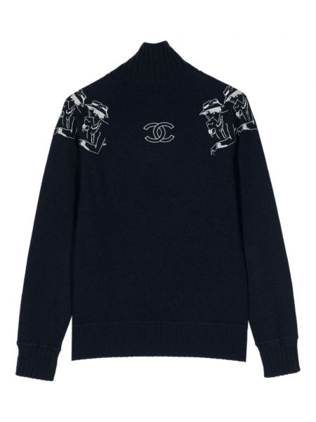 Haftowany sweter z kaszmiru Chanel Pre-owned