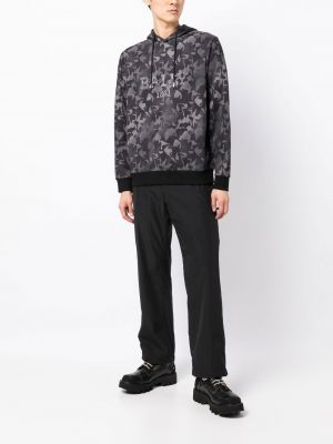 Kamufliažinis raštuotas džemperis su gobtuvu Bally