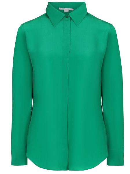 Зеленая шелковая блузка Stella Mccartney