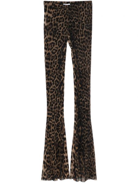 Leopard flare bukser med print Jean Paul Gaultier brun