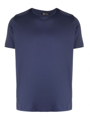 Bavlněné hedvábné tričko Colombo modré
