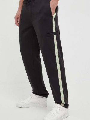 Панталон с апликация Calvin Klein Jeans черно