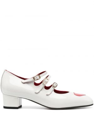 Полуотворени обувки със сърца Carel Paris бяло