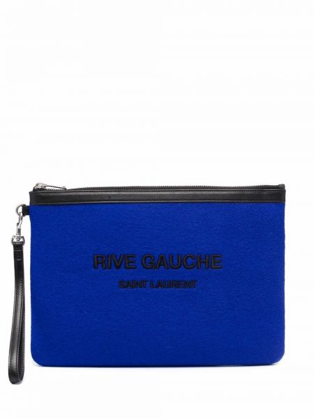 Clutch torbica Saint Laurent plava