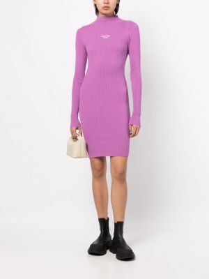 Džínové šaty Calvin Klein Jeans fialové