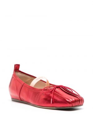 Chaussures de ville plissées Simone Rocha rouge