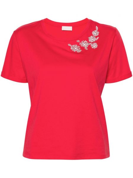 Kokvilnas t-krekls Liu Jo sarkans