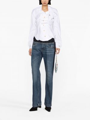 Drapovaná bavlněná košile Vivienne Westwood bílá