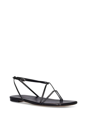Usnjene sandali brez pet s kvadratno konico Proenza Schouler črna