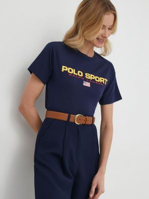 Koszulka bawełniana z nadrukiem Polo Ralph Lauren