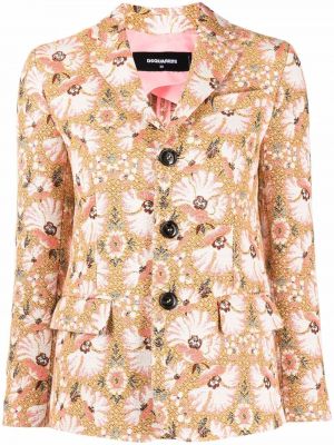 Trykt floral montert lang blazer Dsquared2