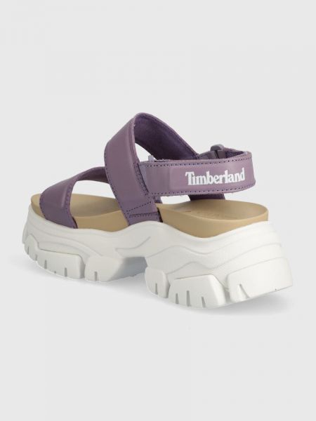 Sandale din piele cu platformă Timberland violet
