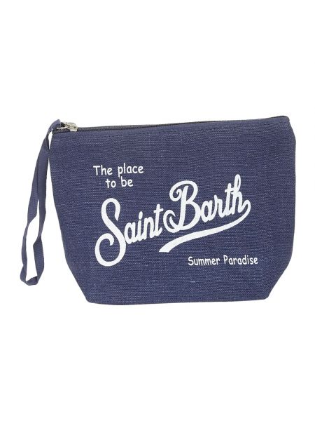Leinen clutch mit taschen Mc2 Saint Barth blau